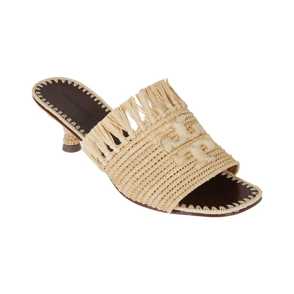 Tory Burch Rattan Eleanor Midi Sandals
